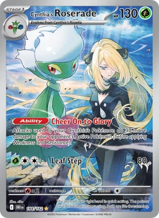 Cynthia's Roserade #184 · Destined Rivals Pokémon card