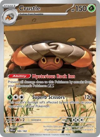 Crustle #186 · Destined Rivals Pokémon card