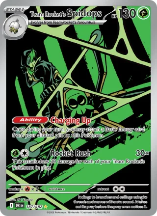 Team Rocket's Spidops #187 · Destined Rivals Pokémon card