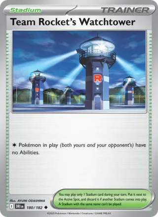 Team Rocket's Watchtower #180 · Destined Rivals Pokémon card