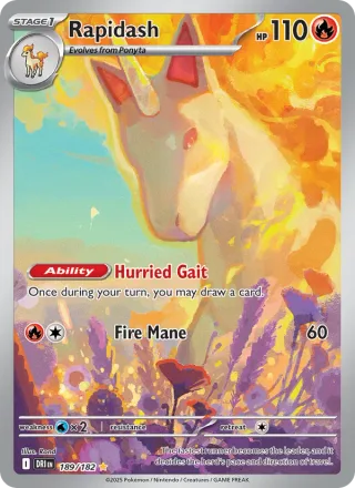 Rapidash #189 · Destined Rivals Pokémon card