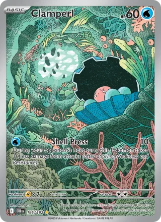 Clamperl #195 · Destined Rivals Pokémon card