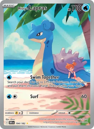 Misty's Lapras #194 · Destined Rivals Pokémon card