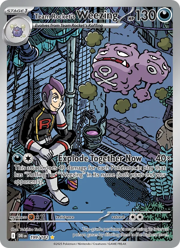 Team Rocket's Weezing full card art