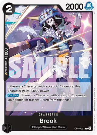 Brook #OP17-091 · The World's Strongest Warriors One Piece card