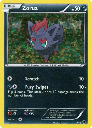 Zorua #9 · McDonald's Collection 2011 Pokémon card