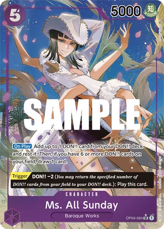 Ms. All Sunday (Alternate Art) #OP04-064-alternate-art · Kingdoms of Intrigue One Piece card