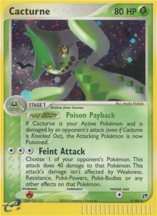 Cacturne #2 · Sandstorm Pokémon card