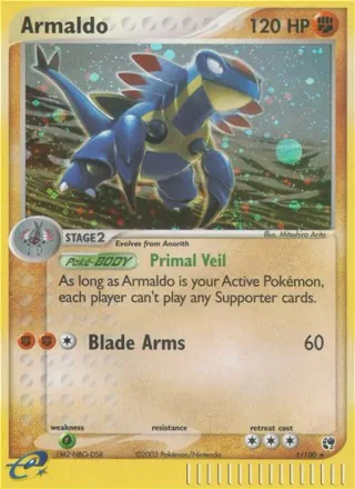 Armaldo #1 · Sandstorm Pokémon card