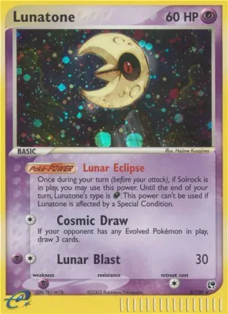 Lunatone #8 · Sandstorm Pokémon card