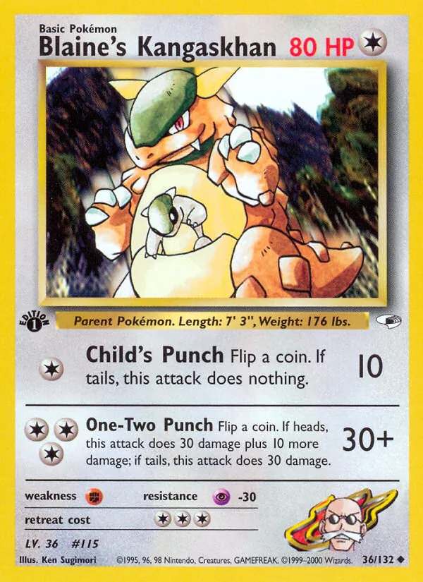 Blaine's Kangaskhan full card art