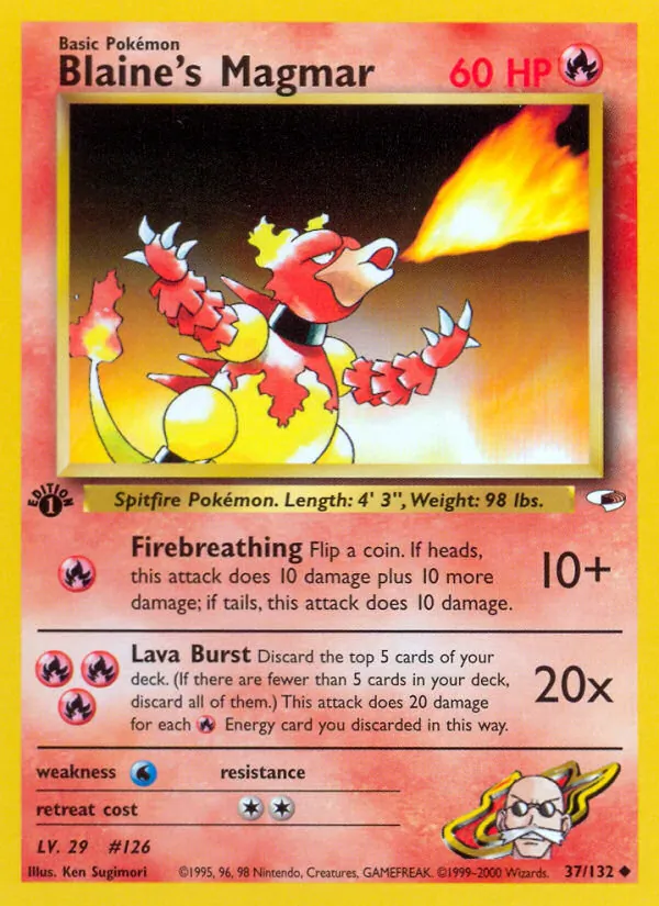 Blaine's Magmar full card art