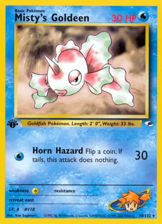 Misty's Goldeen #30 · Gym Heroes Pokémon card
