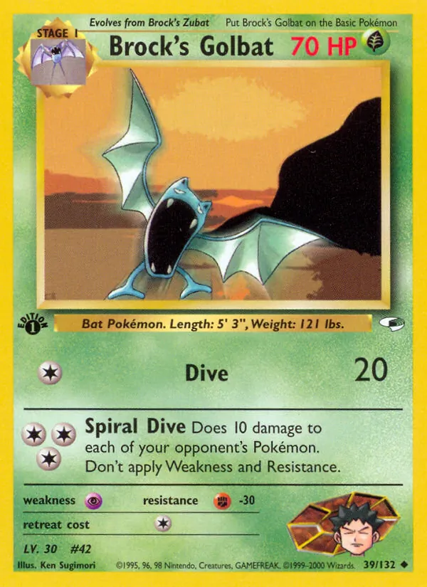Brock's Golbat full card art