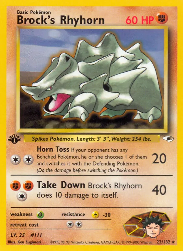 Brock's Rhyhorn full card art