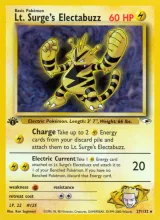 Lt. Surge's Electabuzz · Gym Heroes Pokémon card