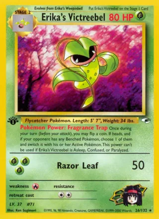 Erika's Victreebel #26 · Gym Heroes Pokémon card