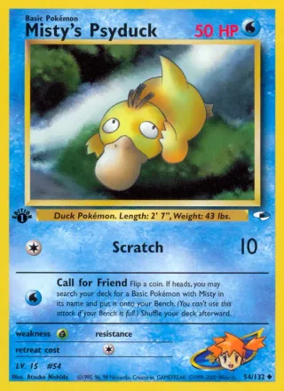 Misty's Psyduck #54 · Gym Heroes Pokémon card
