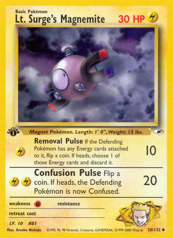 Lt. Surge's Magnemite full card art