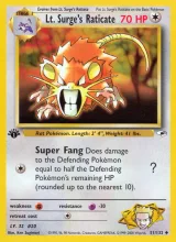 Lt. Surge's Raticate · Gym Heroes Pokémon card