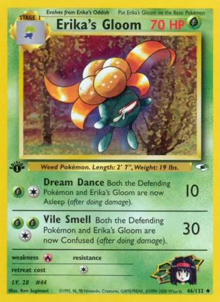 Erika's Gloom #46 · Gym Heroes Pokémon card