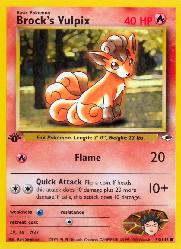 Brock's Vulpix full card art