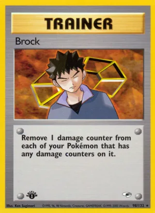 Brock #98 · Gym Heroes Pokémon card