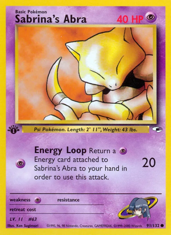 Sabrina's Abra full card art