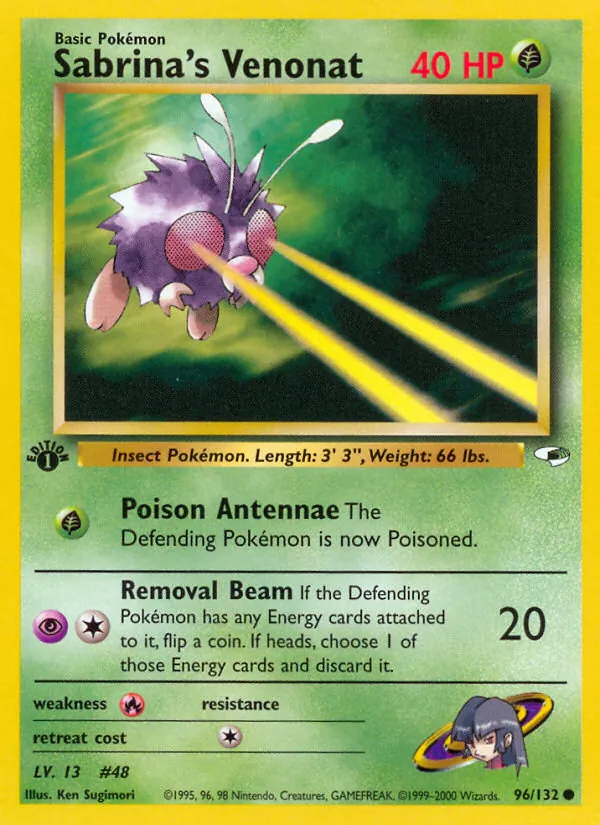 Sabrina's Venonat full card art