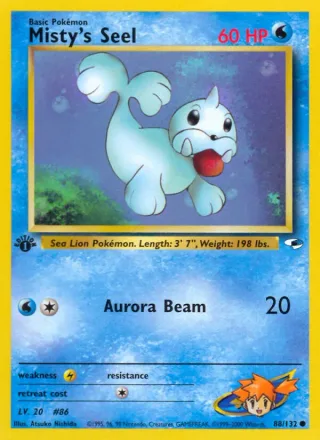 Misty's Seel #88 · Gym Heroes Pokémon card