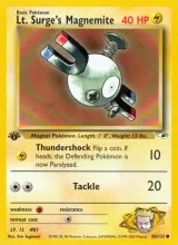 Lt. Surge's Magnemite · Gym Heroes Pokémon card