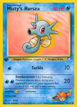 Misty's Horsea · Gym Heroes Pokémon card