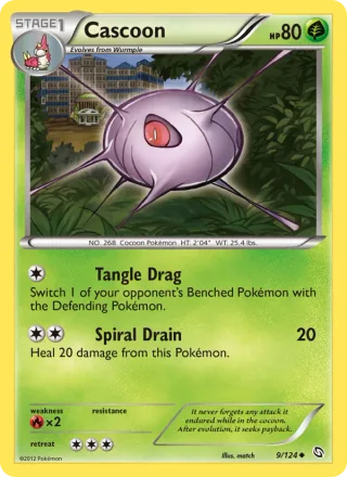 Cascoon #9 · Dragons Exalted Pokémon card