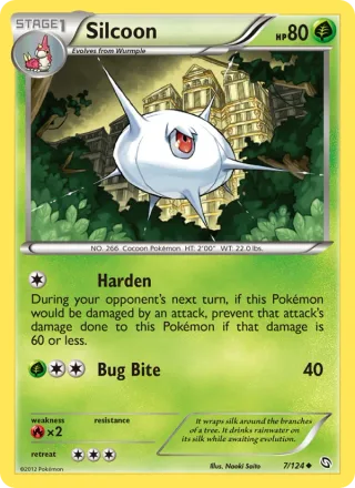 Silcoon #7 · Dragons Exalted Pokémon card