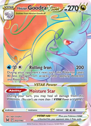 Hisuian Goodra VSTAR #202 · Lost Origin Pokémon card