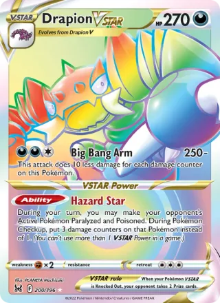 Drapion VSTAR #200 · Lost Origin Pokémon card