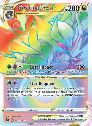 Giratina VSTAR #201 · Lost Origin Pokémon card
