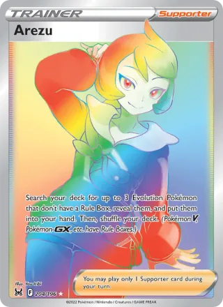 Arezu #204 · Lost Origin Pokémon card