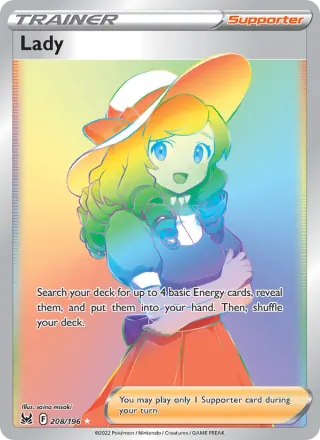 Lady #208 · Lost Origin Pokémon card