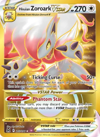 Hisuian Zoroark VSTAR #213 · Lost Origin Pokémon card
