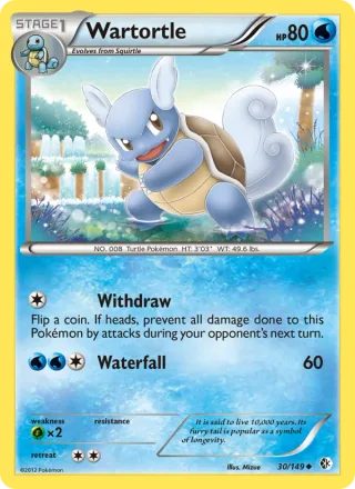 Wartortle #30 · Boundaries Crossed Pokémon card