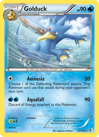 Golduck #35 · Boundaries Crossed Pokémon card