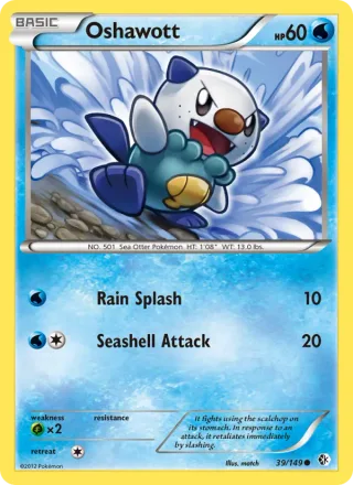 Oshawott #39 · Boundaries Crossed Pokémon card