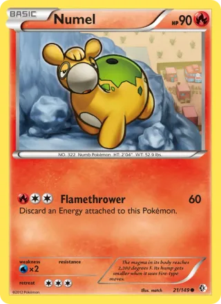 Numel #21 · Boundaries Crossed Pokémon card