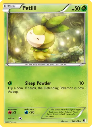 Petilil #16 · Boundaries Crossed Pokémon card