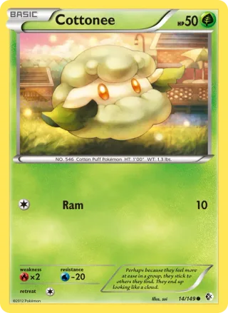 Cottonee #14 · Boundaries Crossed Pokémon card