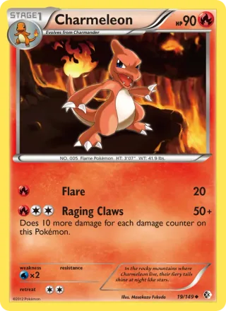 Charmeleon #19 · Boundaries Crossed Pokémon card