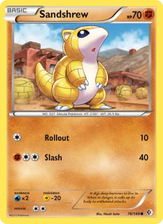 Sandshrew #78 · Boundaries Crossed Pokémon card