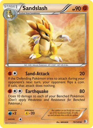 Sandslash #79 · Boundaries Crossed Pokémon card