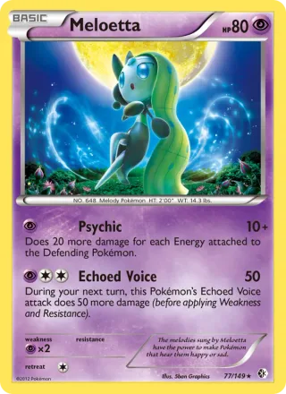 Meloetta #77 · Boundaries Crossed Pokémon card